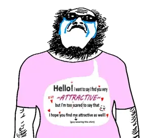 ignatius, oh my god she is so attractive, beard, body hair, closed mouth, clothes, crying, glasses, hair, mustache