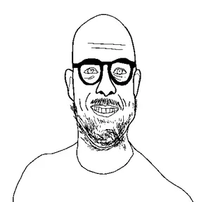 microplasticsjak, ear, glasses, smile, soyjak, stubble