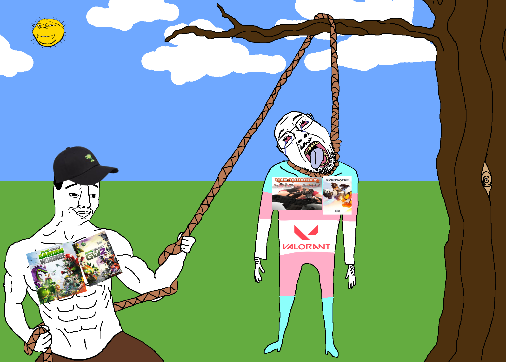 bernd, chudjak, gapejak, hanging troonjak, troonjak, wholesome soyjak, 3soyjaks, ack, arm, bloodshot eyes