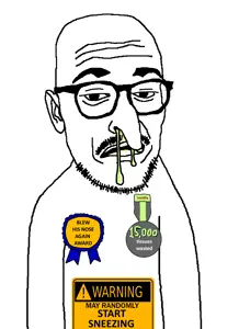 longnose, award, booger, glasses, long nose, nose, open mouth, soyjak, stubble, tired