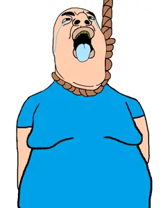 hydejak, autoerotic asphyxiation, blue shirt, hanging, marge, masturbation, r/eyeblech, white skin