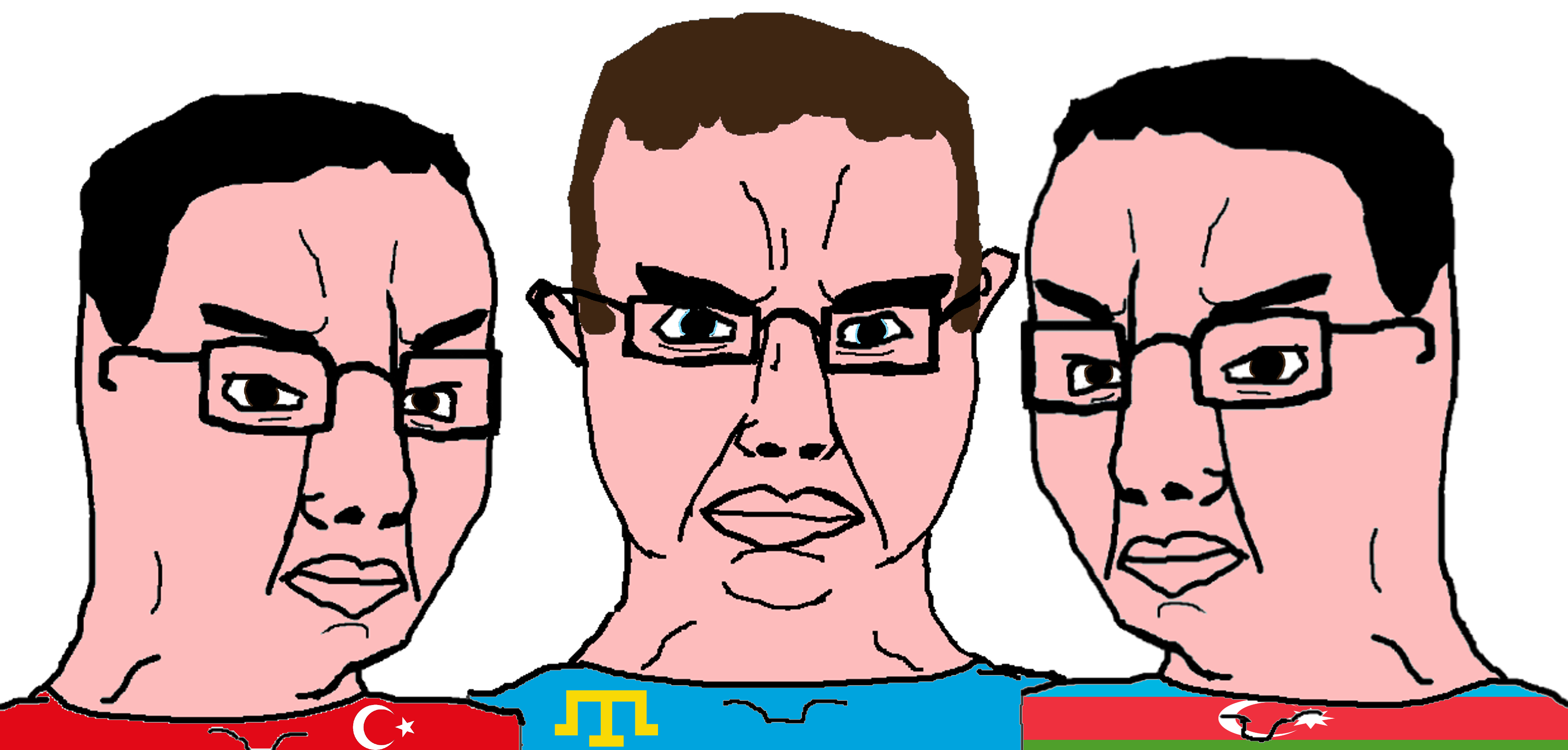 chudjak, chudjak front, 3soyjaks, azerbaijan, blue eyes, brown eyes, brown hair, chudjak brothers, closed mouth, crimean tatar