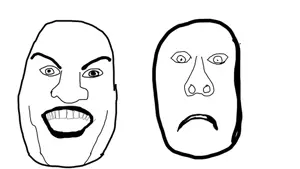poostenjak, unknown, bald, looking at you, low effort, sad, teeth, white background