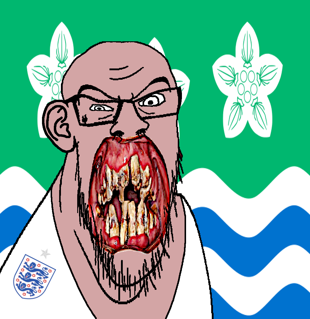feraljak, angry, animal, british, cumberland, distorted, ear, england, flag, flower