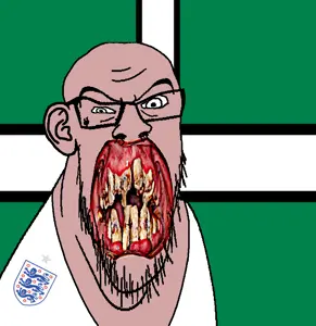 feraljak, angry, animal, british, devon, distorted, ear, england, flag, flower