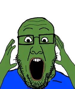 pepe, markiplier soyjak, ppp, ppplier, amphibian, animal, blue shirt, frog, glasses, green skin