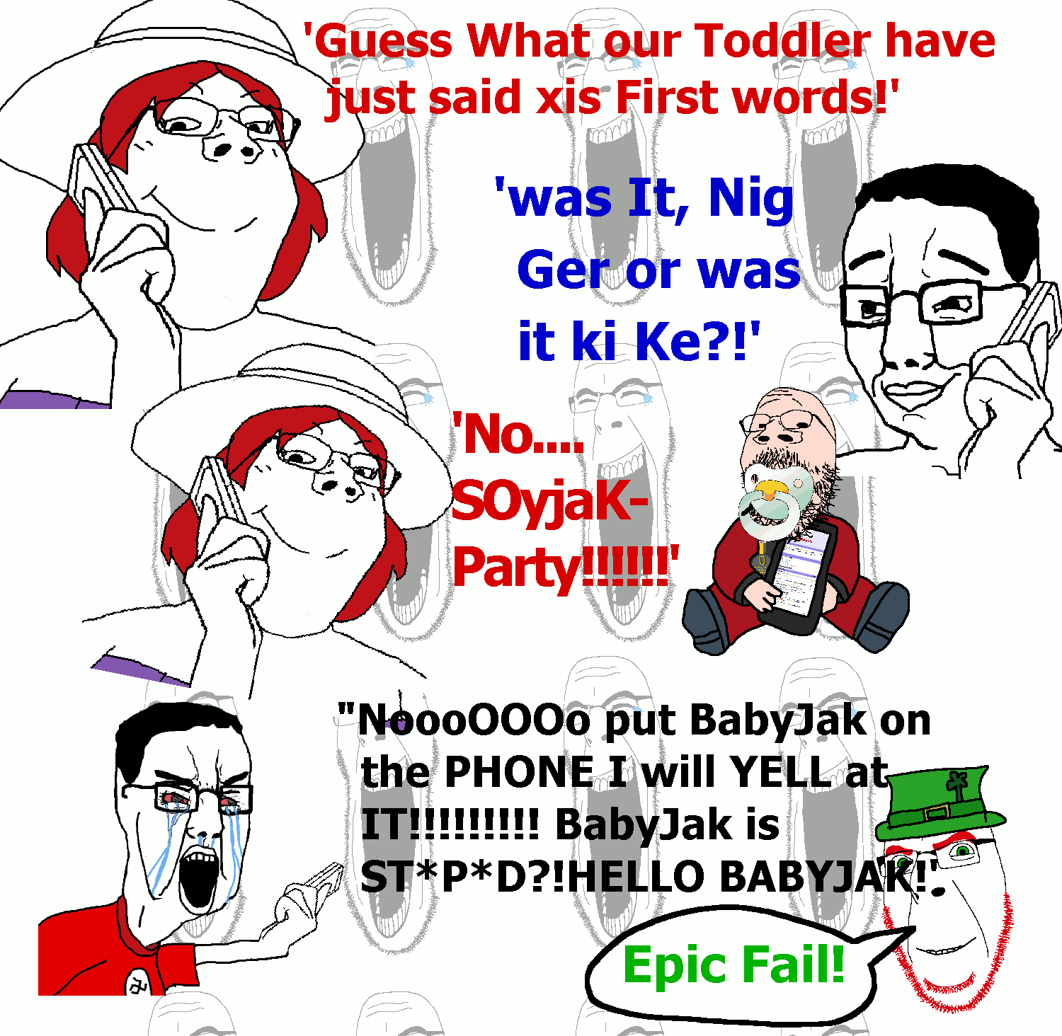 chudjak, cobson, gapejak, babyjak, female gapejak, babyjak, femjak, baby, clothes, crying