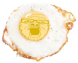 a24 slowburn soyjak, foodeez!, egg, food, glasses, open mouth, soyjak, stubble
