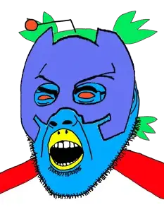 cobson, narge, 4chan, 4cuck, anime, antenna, beak, blue skin, discord, ear