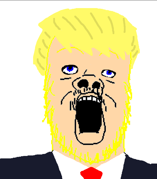 a24 slowburn soyjak, aryan, a10 eyes, blonde hair, blue eyes, clothes, hair, necktie, open mouth, red tie