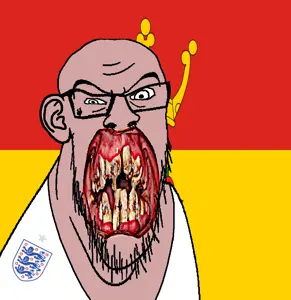 feraljak, angry, animal, british, crown, distorted, ear, england, flag, flower