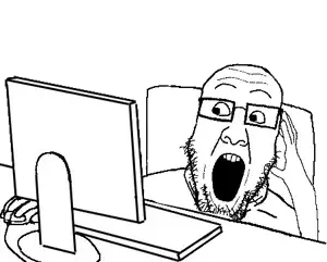 markiplier soyjak, ppp, ppplier, 1soyjak, bald, chair, computer, computer mouse, desk, glasses