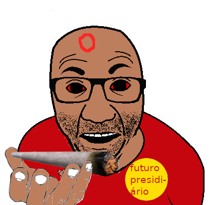el perro rabioso, bloodshot eyes, brown skin, clothes, convict, glasses, hands, holding object, perro hold, portuguese text