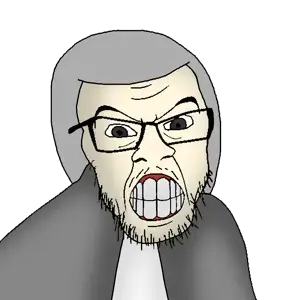 feraljak, angry, black eyes, clenched teeth, clothes, gravekeeper (shadovis rpg), hood, shadovis rpg, transparent background, white shirt