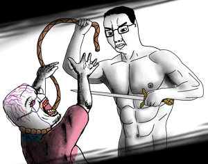 bernd, chudjak, hanging ugly personjak, ugly personjak, 2soyjaks, ack, art, buff, hanging, muscles