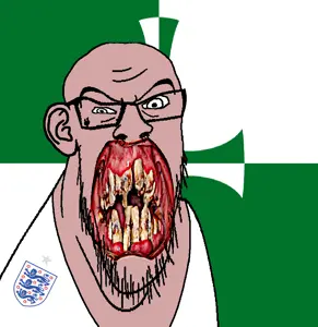 feraljak, angry, animal, british, cross, distorted, ear, flag, flower, glasses
