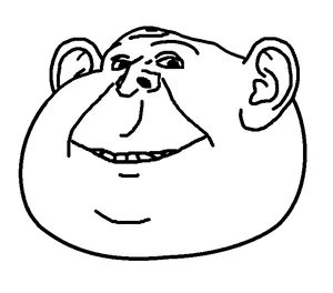 impish soyak ears, okynnig, ear, fat, shaved, soyjak