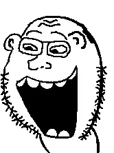 tulsajak, bald, beard, ear, glasses, ias, open mouth, soyjak, teeth, uncolored skin