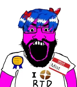 bury pink gril, markiplier soyjak, science lover, award, blue hair, mist, pink skin, rtd, team fortress 2, mist