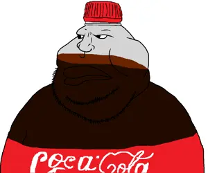 meximutt, bottle, chin, coca cola, double chin, fat, obese, soda, stubble