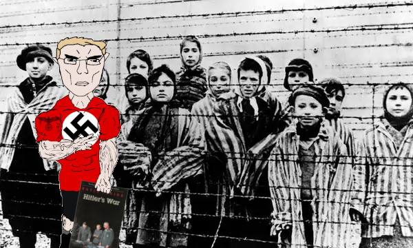 chudjak, chudjak front, unbotheredchud, auschwitz, blonde hair, book, buff, david irving, hair, holocaust