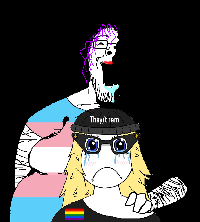 soytan, wailjak, rapewail, blonde hair, crying, gay, gay flag, glasses, hair, meltdown