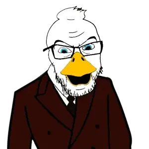 feraljak, animaljaks, blue eyes, clothes, duck, glasses, howard the duck, necktie, stubble, suit