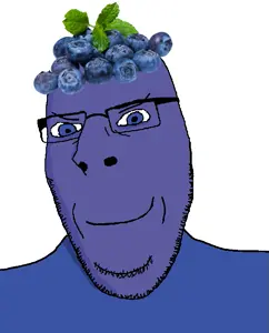 cobson, nucob, fruiterz!, argyria, blue eyes, blueberry, closed mouth, food, foodjak, fruit