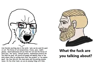 yes chad, soyak, /bant/, /qa/ (4chan), bloodshot eyes, crying, glasses, meta, mustache, open mouth