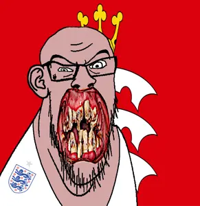 feraljak, angry, animal, british, crown, distorted, ear, england, flag, flower