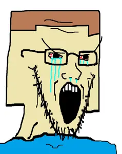 steve (minecraft), soyak, bloodshot eyes, brown hair, clothes, crying, glasses, hair, large eyebrows, open mouth