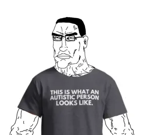 chudjak, perceptive chud, autism, buff, clothes, muscles, tshirt, vein