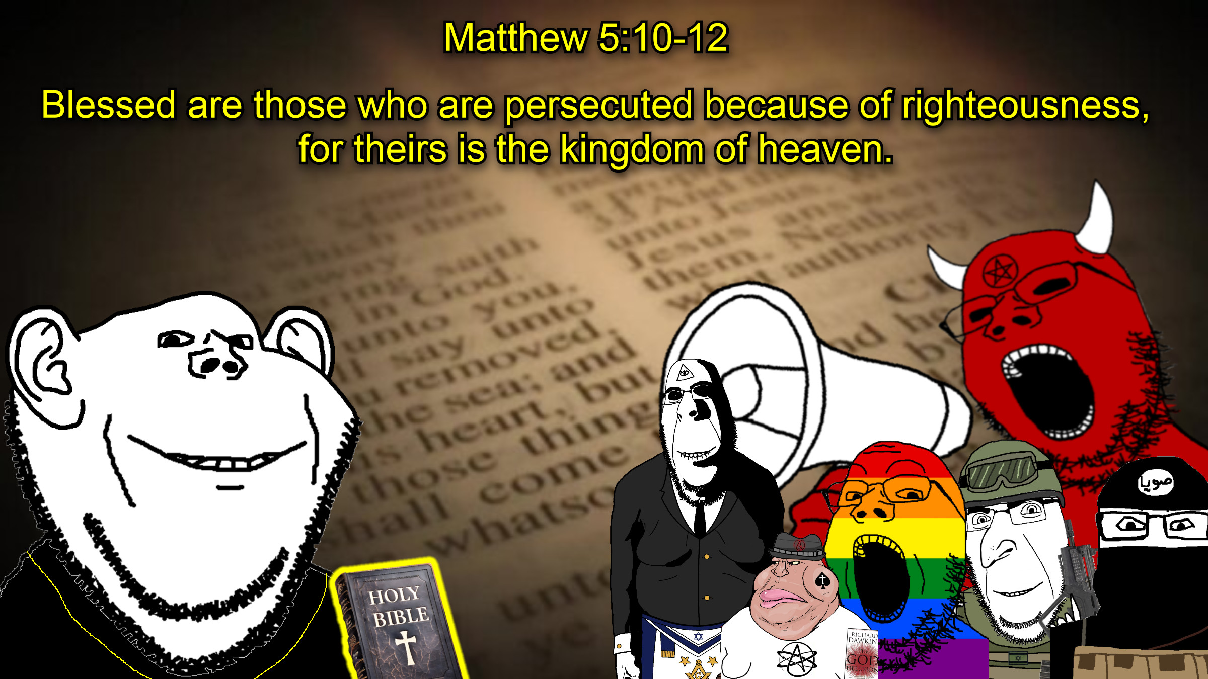 cobson, gapejak, impish soyak ears, markiplier soyjak, meximutt, hornyson, 10-12, angry, apron, arabic text