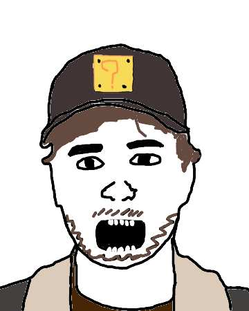mario, unknown, /v/, brown hair, clothes, hair, hat, nintendo, open mouth, question mark block