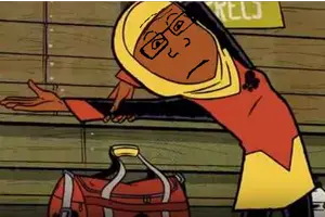 markiplier soyjak, neutralplier, bag, brown skin, gatekeeper, glasses, hands, hijab, neutral, wood