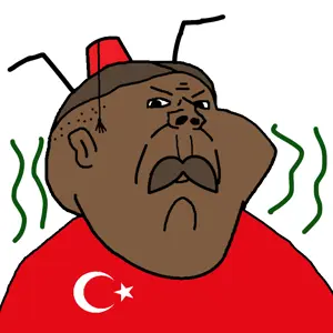 impish soyak ears, kranos, angry, antenna, brown skin, fez, mustache, turkey
