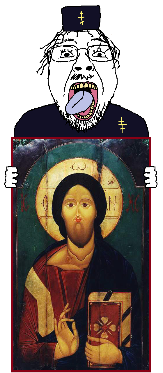 bernd, 2nd commandment, christ pantocrator, christian cross, christian identity, christianity, clothes, flag, glasses, graven images