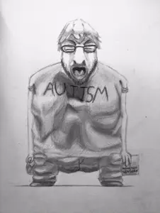 entiral, rupturejak, full body rupturejak, autism, crying, drawfag, drawing, glasses, hair, nintendo