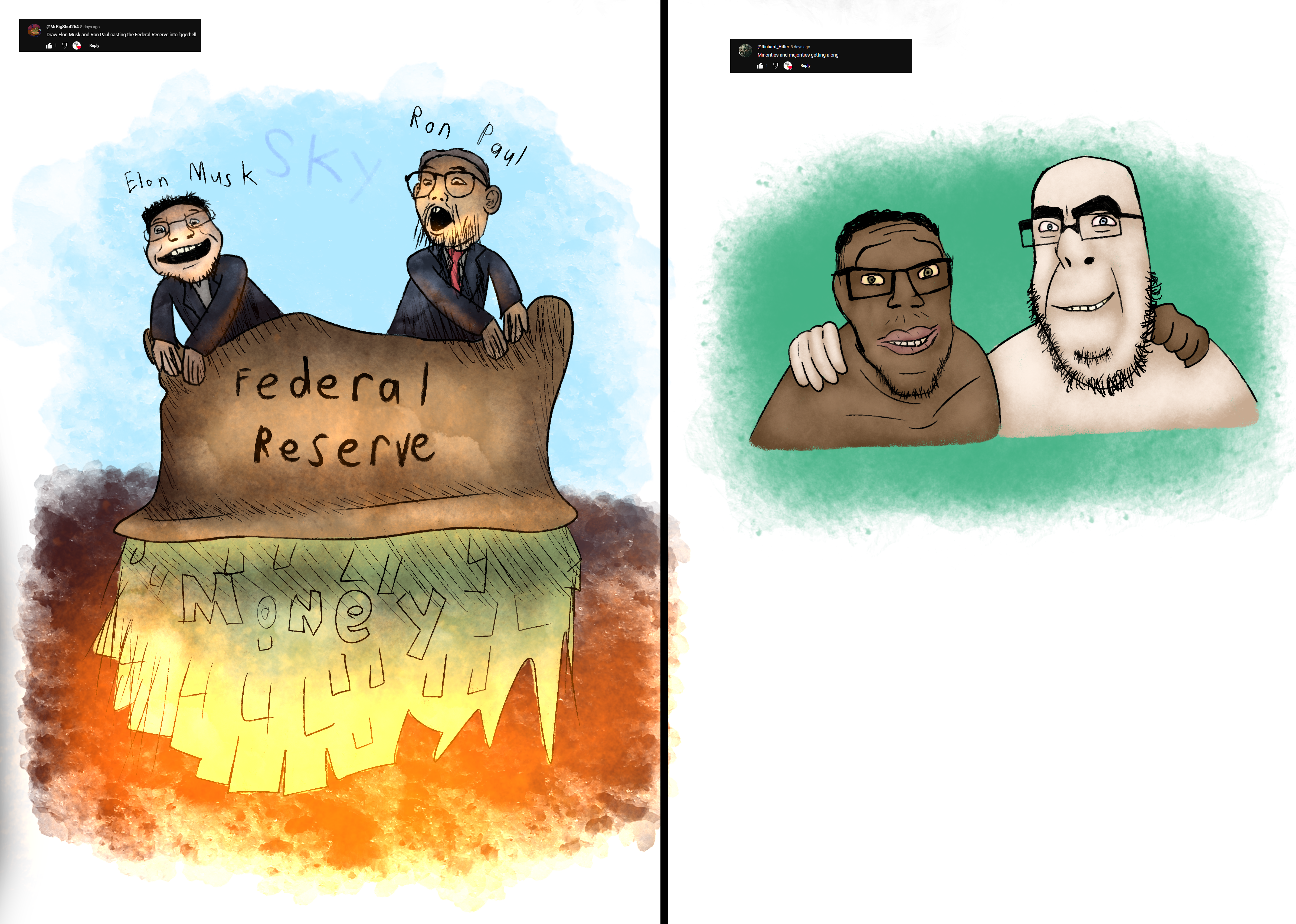 buckteeth soyjak, cobson, coinjak, feraljak, no more brother wars, 4soyjaks, arm, art, bag, beard