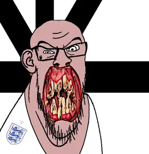 feraljak, angry, animal, british, distorted, ear, flag, flower, glasses, hair