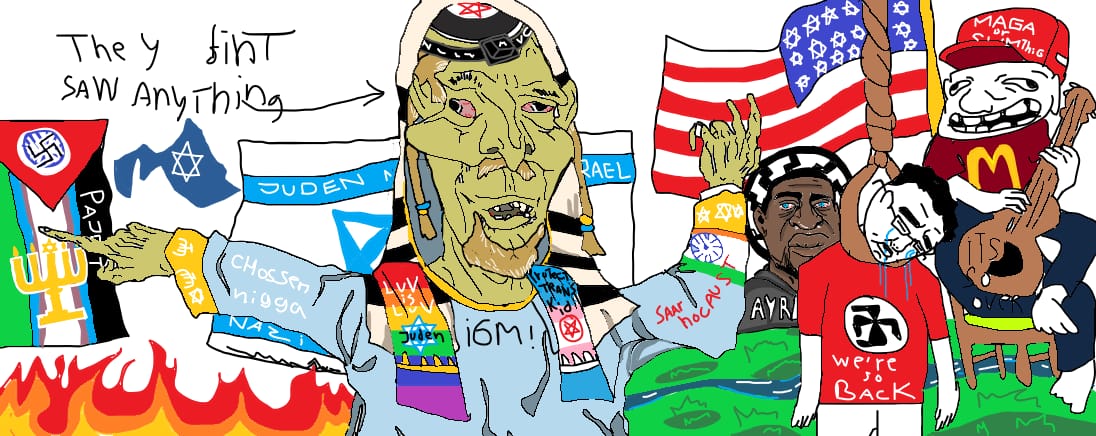haitiandealer, george floyd, trollface, chudjak, aryan, a10 eyes, ack, art, banjo, beard