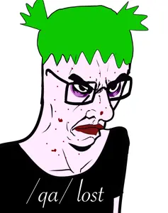 chudjak, chudjak seething, /qa/ (4chan), 4chan, acne, angry, anime, arm, clothes, glasses