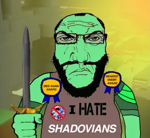 markiplier soyjak, science lover, award, background, beard, glasses, goblin, green skin, i hate, punisher face