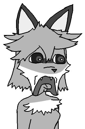 averi, soyak, doctos, anthro, big eyes, black and white, fox, furry, monochrome, not a fucking soyjak