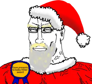 chudjak, perceptive chud, aryan, a10 eyes, award, blue eyes, christmas, santa claus, santa hat