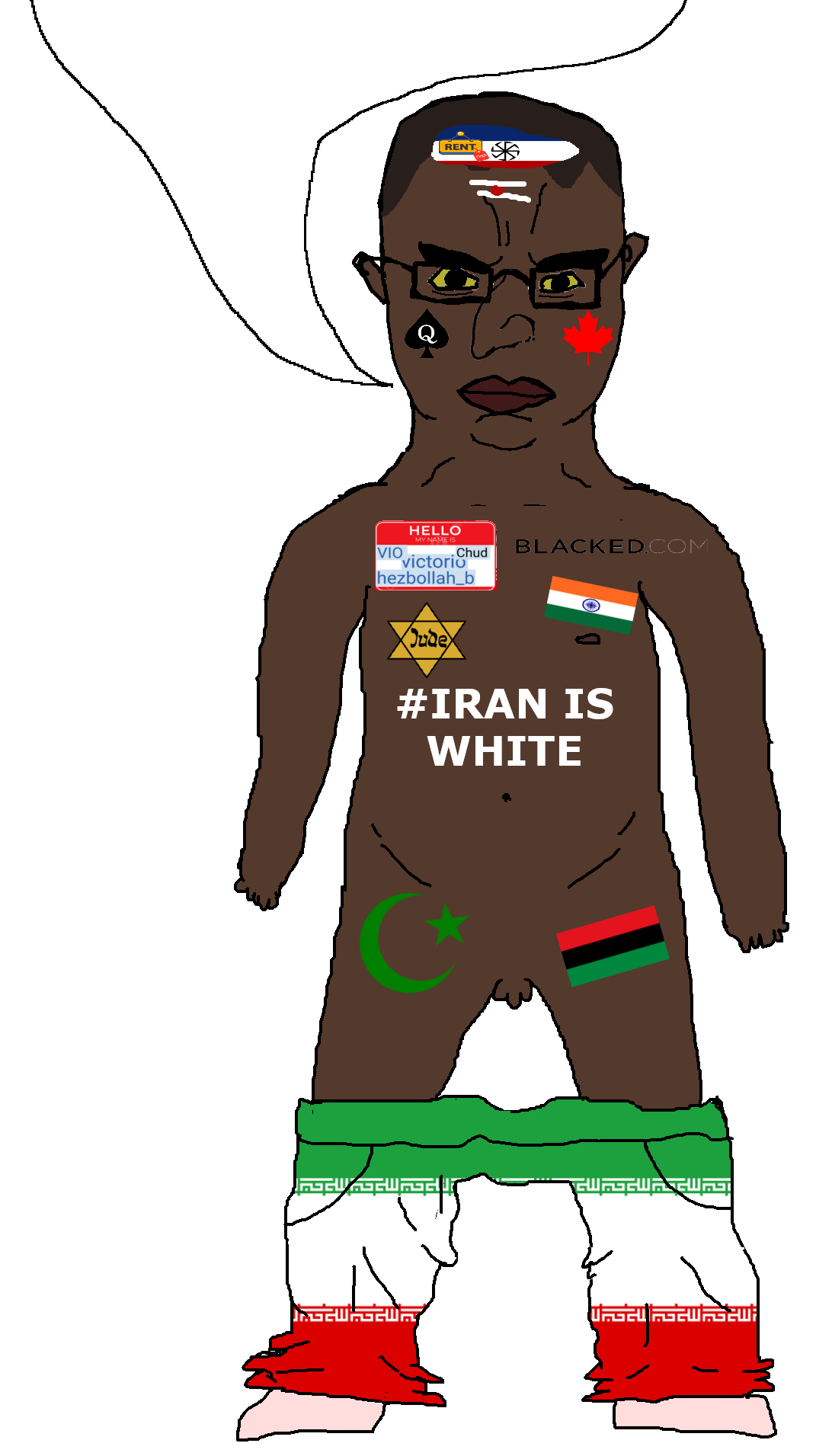 chudjak, obsessedchud, black skin, blacked, canada, crescent and star, flag, india, iran, islam