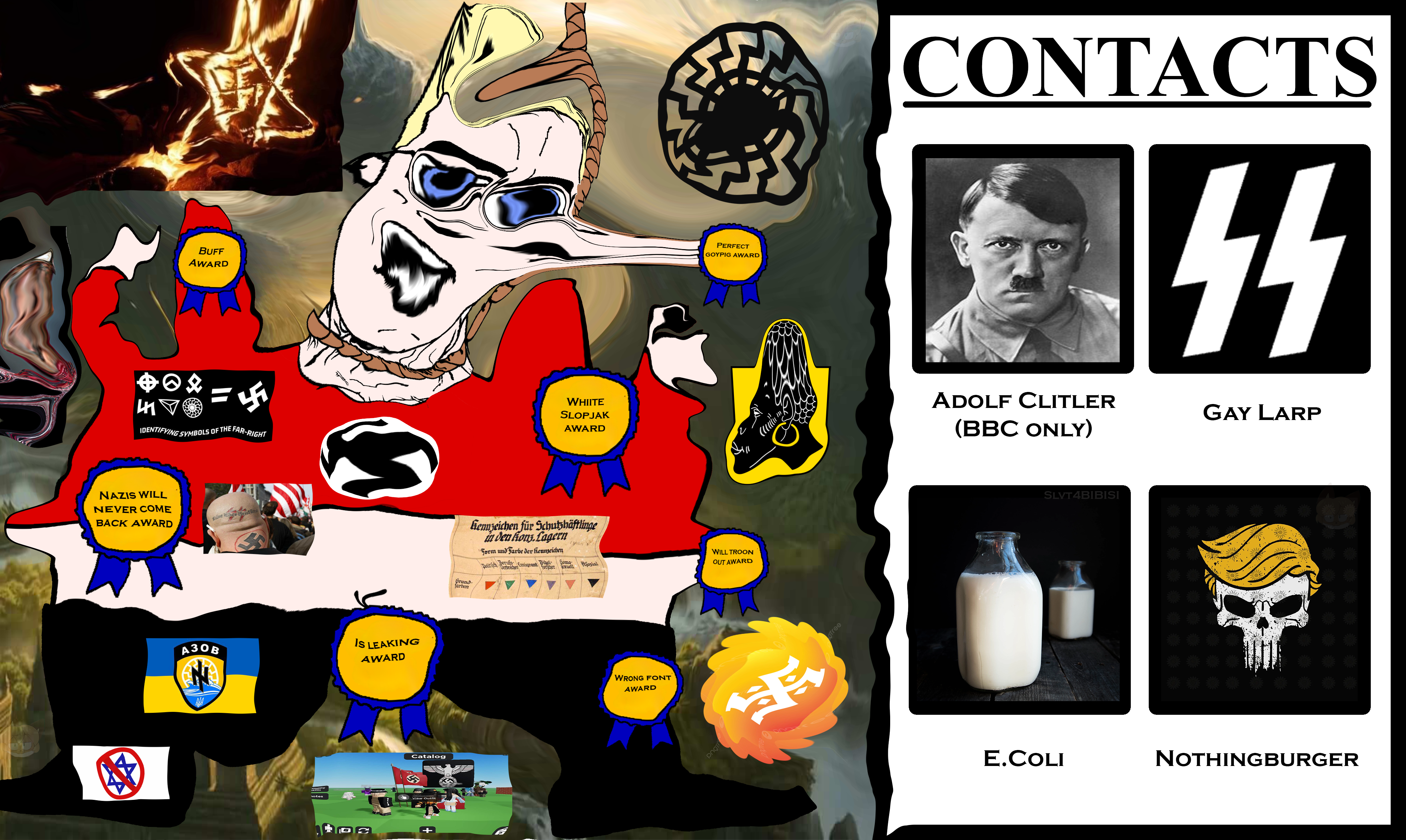 slvt4bibisi, donald trump, chudjak, sloppy, aryan, slopjak, a10 eyes, adolf hitler, agartha, aryan chad