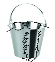 ketjak, barely a soyjak, bucket, glasses, objectsoy, open mouth, stubble