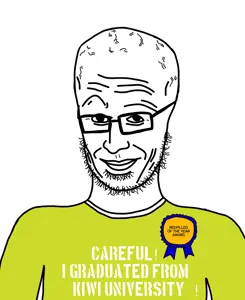 unijak, award, big brain, big forehead, big head, big lips, clothes, glasses, grin, kiwifarms