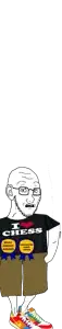 soyak, award, chess, clothes, ear, full body, glasses, nike, open mouth, scared